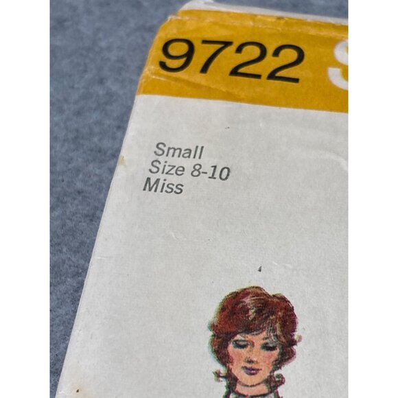 Vintage Simplicity 9722 Sewing Pattern Misses Robe Size 8 10 Small 1971 - Picture 2 of 5